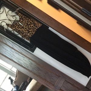 Leopard and black maxi sundress